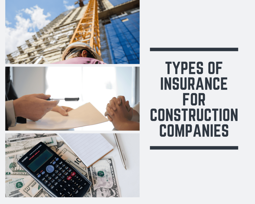 Must-Have Types of Insurance for Construction Companies-What is General Liability Insurance?- construction and negotiation photos in white and blue background