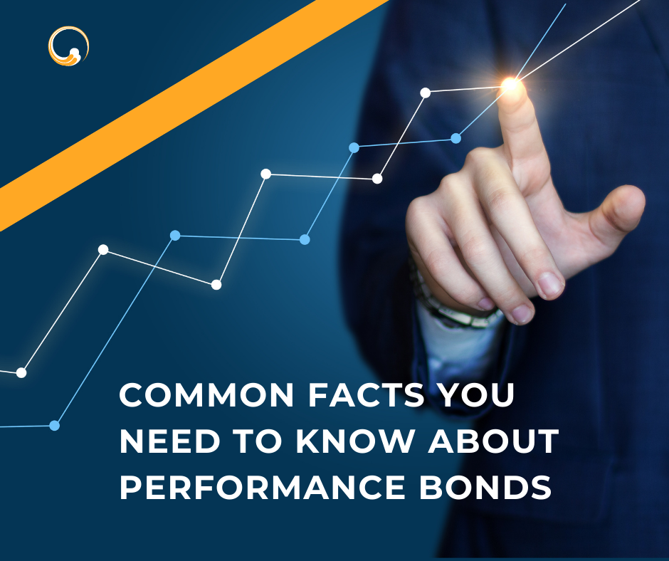 performance bonds - how much does a performance bond cost - hands pointing to a chart in blue background