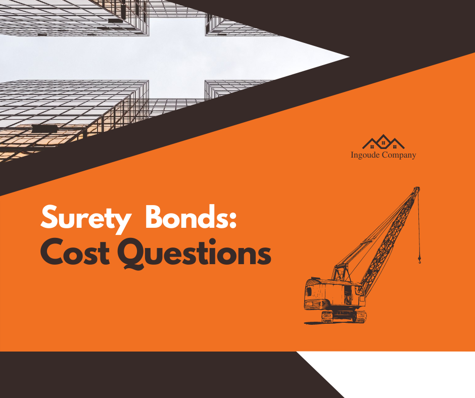 surety bonds - ow much does a surety bond cost - building and crane in orange background