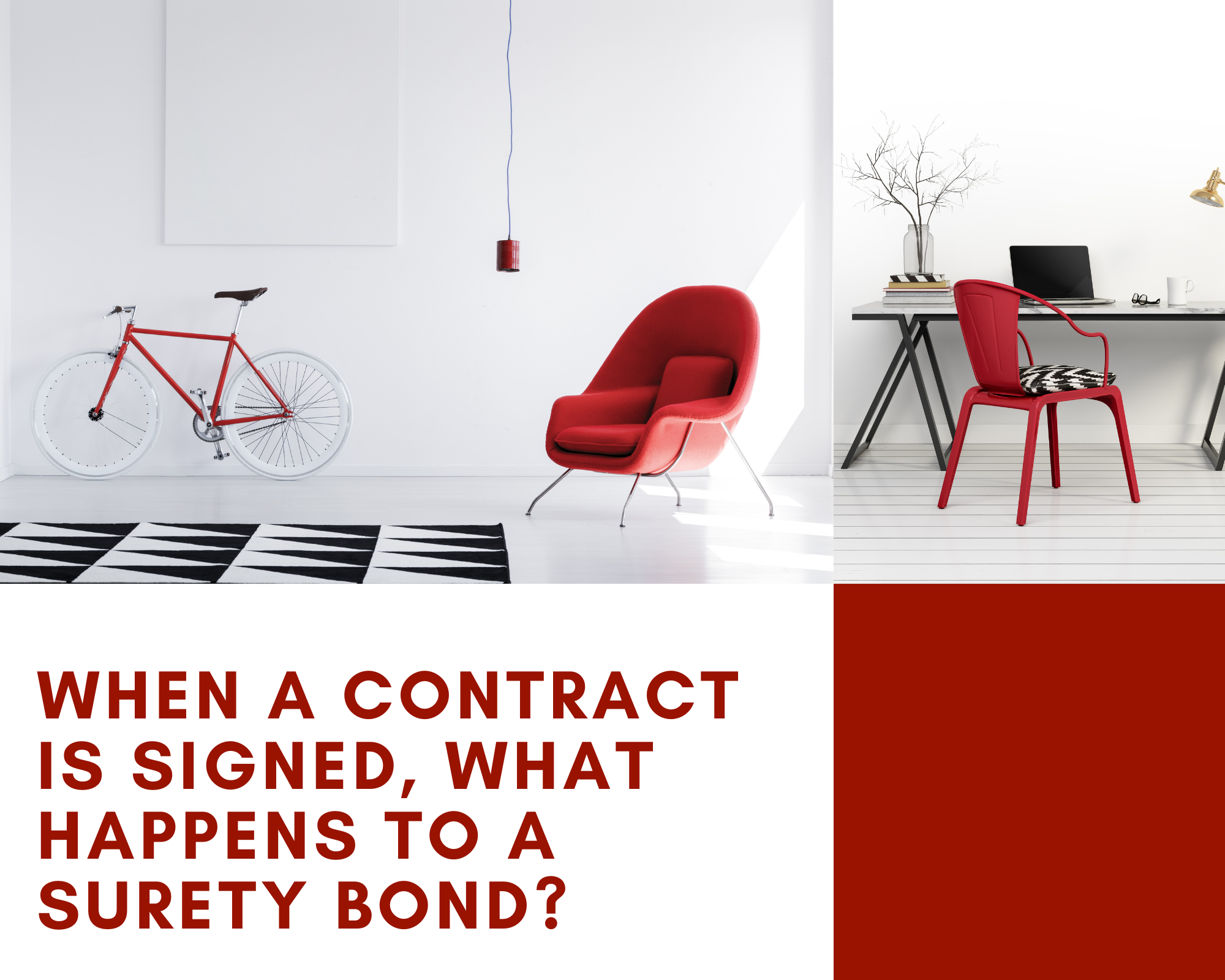 surety bonds - what is a surety bond - interior design of a house in red color scheme