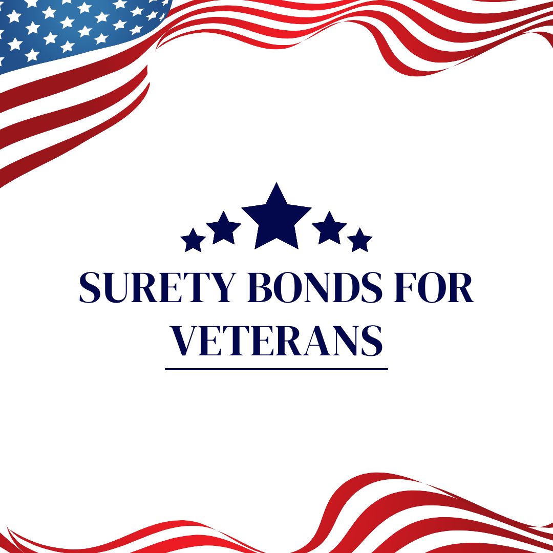 surety bond - what is a surety bond issued by the Veterans Administration - american flag up and above