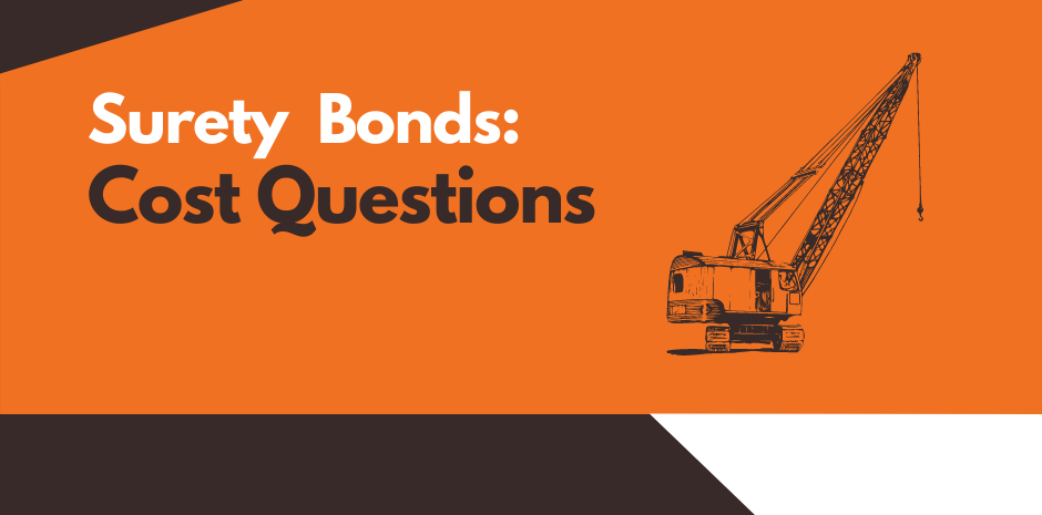 surety bonds - how much does a surety bond cost - building and crane in orange background